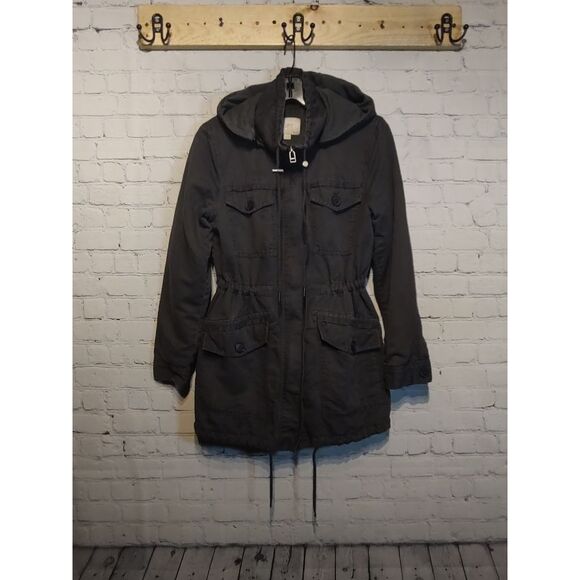 The loft grey hooded utility jacket size xs petite* - Picture 1 of 4